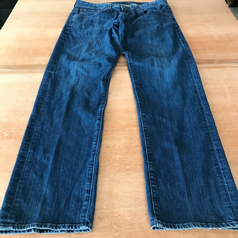 AG Adriano Goldschmied The Geffen Slouchy Slim Jeans Men 34x32 Blue Mid Rise